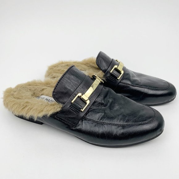 steve madden fur lined mules